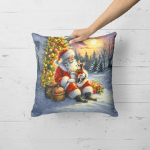 Load image into Gallery viewer, Chihuahua and Santa Claus Throw Pillow