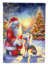 Load image into Gallery viewer, Chinese Crested and Santa Claus House Flag