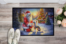 Load image into Gallery viewer, Chinese Crested and Santa Claus Doormat-24x36 Indoor / Outdoor Rug | Made in USA
