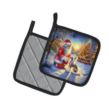 Load image into Gallery viewer, Chinese Crested and Santa Claus Pot Holders - Set of 2 Decorative Kitchen Helpers | Made in the USA