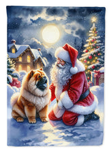 Load image into Gallery viewer, Chow Chow with Santa Garden Flag – Christmas Dog Yard Decor