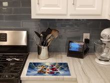 Load image into Gallery viewer, Chow Chow and Santa Claus Glass Cutting Boards – Durable, Decorative Kitchen Art