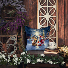 Load image into Gallery viewer, Chow Chow and Santa Claus Throw Pillow - 14x14 Decorative Pillow – Art for Your Home &amp; Patio