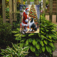 Load image into Gallery viewer, Collie with Santa Garden Flag – Christmas Dog Yard Decor