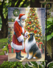 Load image into Gallery viewer, Collie with Santa Garden Flag – Christmas Dog Yard Decor
