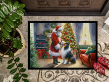Load image into Gallery viewer, Collie and Santa Claus Doormat-24x36 Indoor / Outdoor Rug | Made in USA