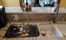 Load image into Gallery viewer, Corgi and Santa Claus Dish Drying Mat