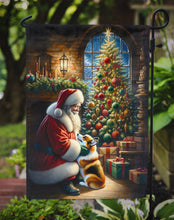 Load image into Gallery viewer, Corgi with Santa Garden Flag – Christmas Dog Yard Decor
