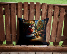 Load image into Gallery viewer, Corgi and Santa Claus Throw Pillow - 14x14 Decorative Pillow – Art for Your Home &amp; Patio