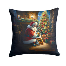 Load image into Gallery viewer, Corgi and Santa Claus Throw Pillow - 14x14 Decorative Pillow – Art for Your Home &amp; Patio