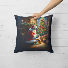 Load image into Gallery viewer, Corgi and Santa Claus Throw Pillow