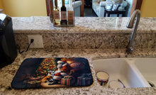 Load image into Gallery viewer, Corgi and Santa Claus Dish Drying Mat