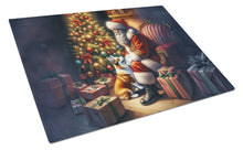 Load image into Gallery viewer, Corgi and Santa Claus Glass Cutting Boards – Durable, Decorative Kitchen Art
