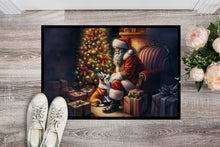 Load image into Gallery viewer, Corgi and Santa Claus Doormat - 18X27 Indoor / Outdoor Rug | Made in USA