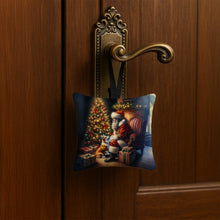 Load image into Gallery viewer, Corgi and Santa Claus Hanging Square Fabric Ornament 3.5 × 3.5