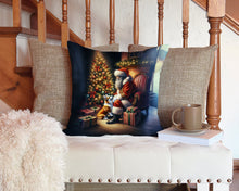 Load image into Gallery viewer, Corgi and Santa Claus Throw Pillow - 14x14 Decorative Pillow – Art for Your Home &amp; Patio
