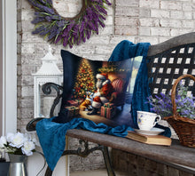 Load image into Gallery viewer, Corgi and Santa Claus Throw Pillow