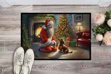 Load image into Gallery viewer, Dachshund and Santa Claus Doormat-24x36 Indoor / Outdoor Rug | Made in USA