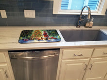 Load image into Gallery viewer, Dachshund and Santa Claus Dish Drying Mat
