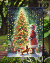 Load image into Gallery viewer, Dachshund with Santa Garden Flag – Christmas Dog Yard Decor