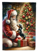 Load image into Gallery viewer, Dachshund and Santa Claus House Flag