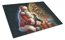 Load image into Gallery viewer, Dachshund and Santa Claus Glass Cutting Boards – Durable, Decorative Kitchen Art
