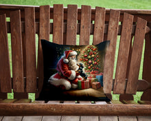 Load image into Gallery viewer, Dachshund and Santa Claus Throw Pillow - 14x14 Decorative Pillow – Art for Your Home &amp; Patio