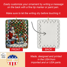 Load image into Gallery viewer, Dalmatian and Santa Claus Porcelain Ornament