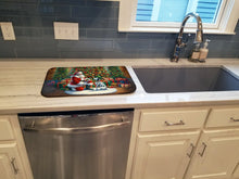 Load image into Gallery viewer, Dalmatian and Santa Claus Dish Drying Mat