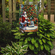 Load image into Gallery viewer, Dalmatian with Santa Garden Flag – Christmas Dog Yard Decor