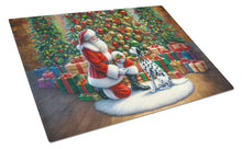 Load image into Gallery viewer, Dalmatian and Santa Claus Glass Cutting Boards – Durable, Decorative Kitchen Art