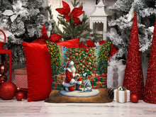 Load image into Gallery viewer, Dalmatian and Santa Claus Throw Pillow - 14x14 Decorative Pillow – Art for Your Home &amp; Patio