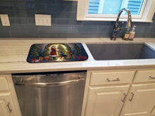 Load image into Gallery viewer, Doberman Pinscher and Santa Claus Dish Drying Mat