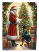 Load image into Gallery viewer, Doberman Pinscher with Santa Garden Flag – Christmas Dog Yard Decor
