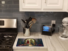 Load image into Gallery viewer, Doberman Pinscher and Santa Claus Glass Cutting Boards – Durable, Decorative Kitchen Art