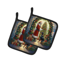 Load image into Gallery viewer, Doberman Pinscher and Santa Claus Pot Holders - Set of 2 Decorative Kitchen Helpers | Made in the USA
