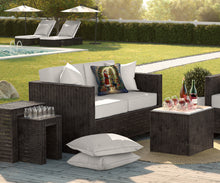 Load image into Gallery viewer, Doberman Pinscher and Santa Claus Throw Pillow