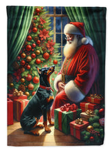Load image into Gallery viewer, Doberman Pinscher and Santa Claus House Flag