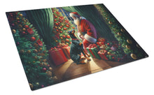 Load image into Gallery viewer, Doberman Pinscher and Santa Claus Glass Cutting Boards – Durable, Decorative Kitchen Art