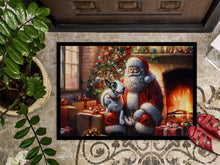 Load image into Gallery viewer, English Bull Terrier and Santa Claus Doormat-24x36 Indoor / Outdoor Rug | Made in USA