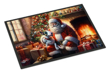Load image into Gallery viewer, English Bull Terrier and Santa Claus Doormat-24x36 Indoor / Outdoor Rug | Made in USA