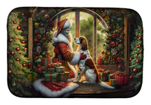 Load image into Gallery viewer, English Setter and Santa Claus Dish Drying Mat