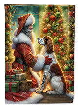 Load image into Gallery viewer, English Setter with Santa Garden Flag – Christmas Dog Yard Decor