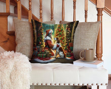 Load image into Gallery viewer, English Setter and Santa Claus Throw Pillow - 14x14 Decorative Pillow – Art for Your Home &amp; Patio