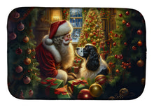 Load image into Gallery viewer, English Springer Spaniel and Santa Claus Dish Drying Mat