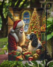Load image into Gallery viewer, English Springer Spaniel with Santa Garden Flag – Christmas Dog Yard Decor