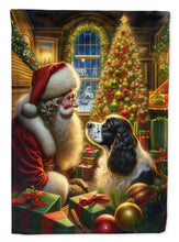 Load image into Gallery viewer, English Springer Spaniel with Santa Garden Flag – Christmas Dog Yard Decor