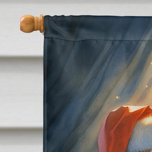 Load image into Gallery viewer, Finnish Spitz and Santa Claus House Flag