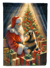 Load image into Gallery viewer, Finnish Spitz and Santa Claus House Flag