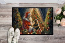 Load image into Gallery viewer, Finnish Spitz and Santa Claus Doormat-24x36 Indoor / Outdoor Rug | Made in USA